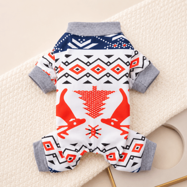 Pull chihuahua motif renne orange