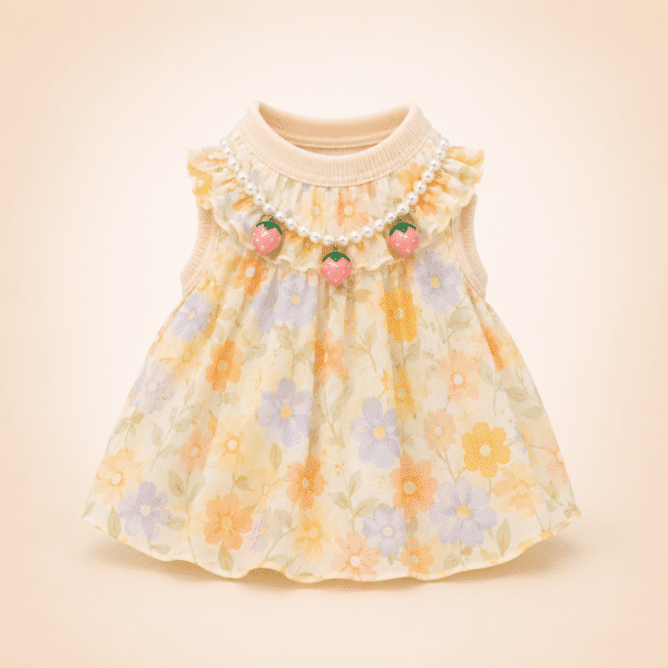 Robe d'été à fleur petit chien