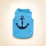 Tee shirt chihuahua ancre bleu marine