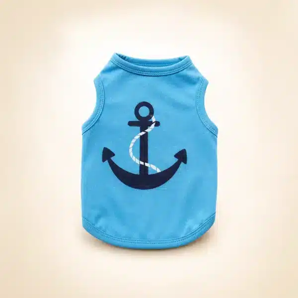 Tee shirt chihuahua ancre bleu marine