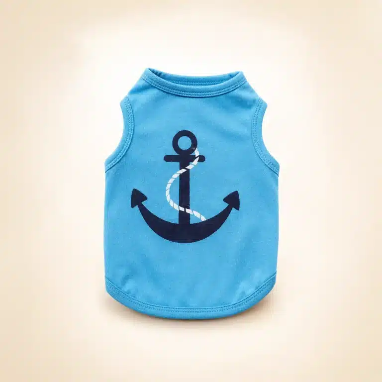 Tee shirt chihuahua ancre bleu marine