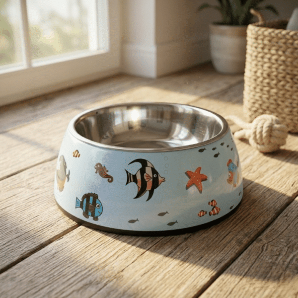 Gamelle Chien : Inox motif poisson