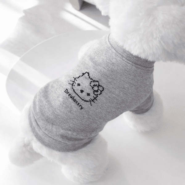 Tee shirt hello kitty gris chien