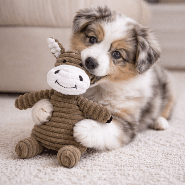 Jouet en peluche hippopotame pour chien