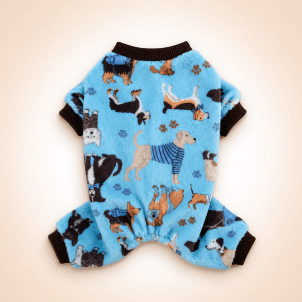 Pull pilou chihuahua motif chien bleu