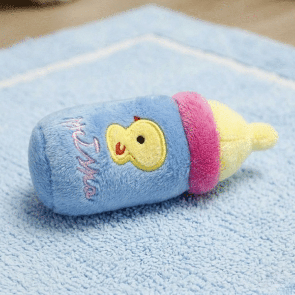 Peluche biberon canard pour chien