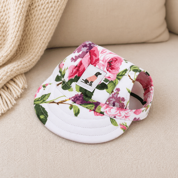 Casquette fleur pour chien