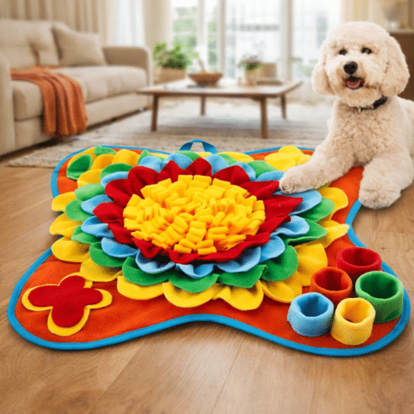 Tapis de fouille multicouleurs chien