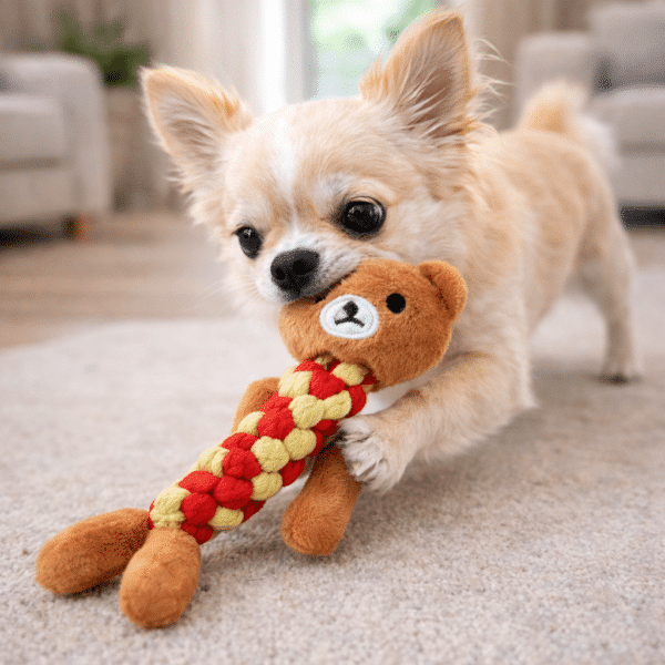 Jouet en corde ourson pour chien