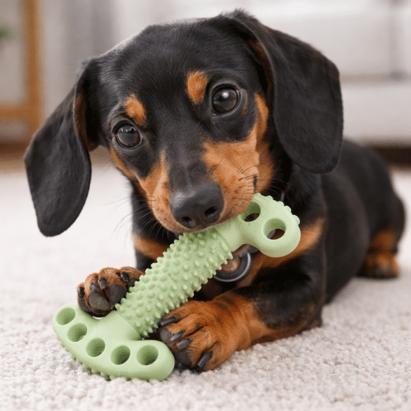 Jouet à mastiquer vert chihuahua