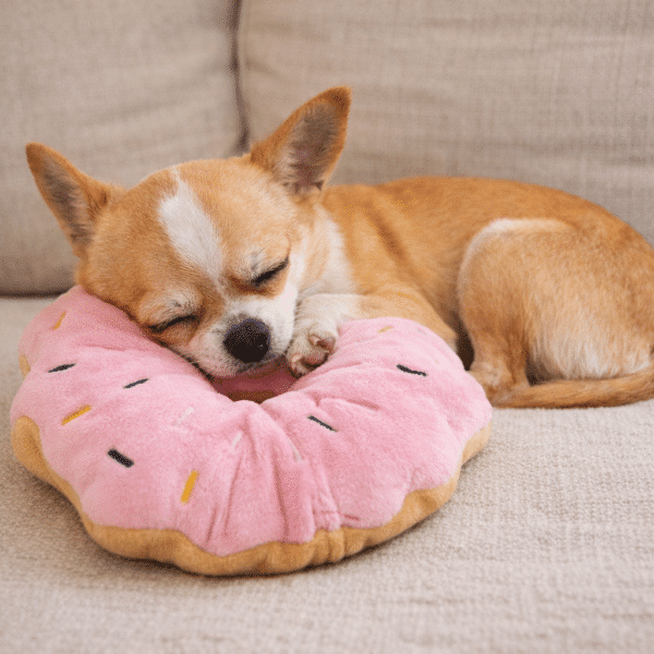 Peluche donuts rose pour chien