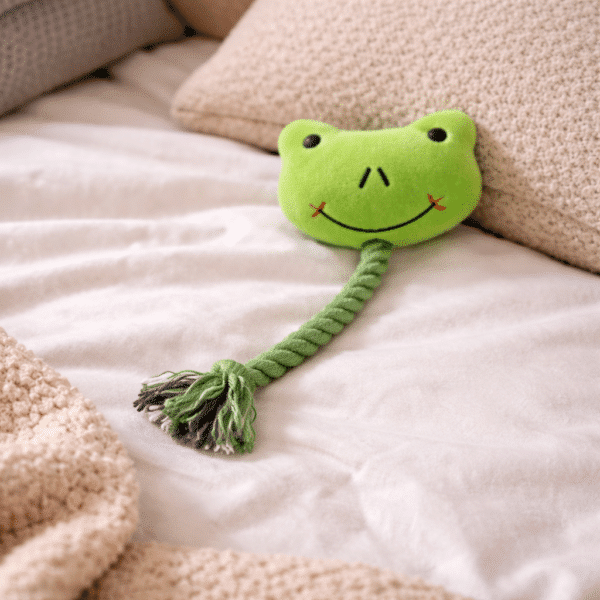 Peluche jouet grenouille verte