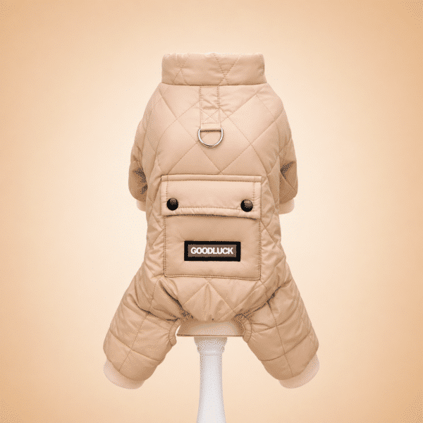 Combinaison épaisse avec poche beige chihuahua