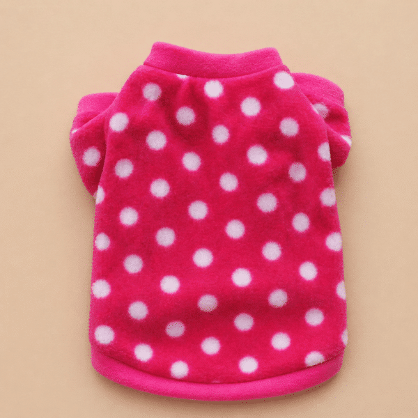 Pull petit pois rose et blanc chihuahua