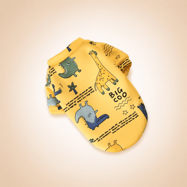 Tee shirt chihuahua motif girafe jaune