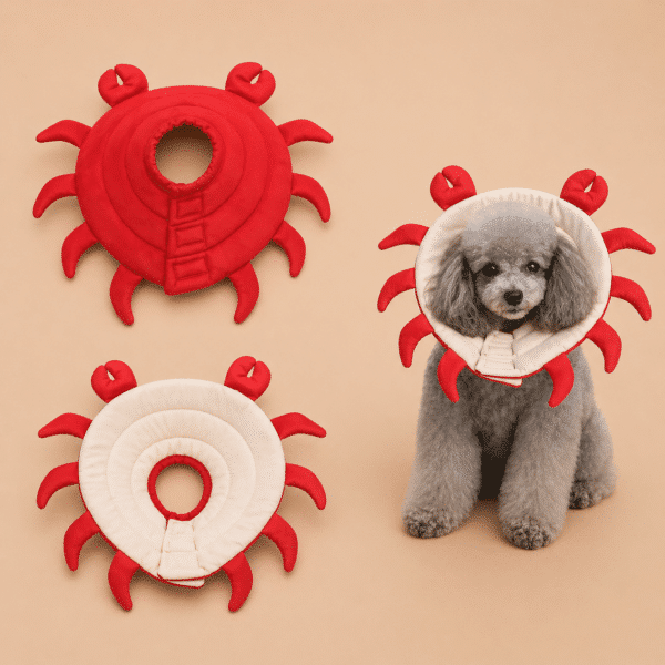 Collerette en forme de crabe chien