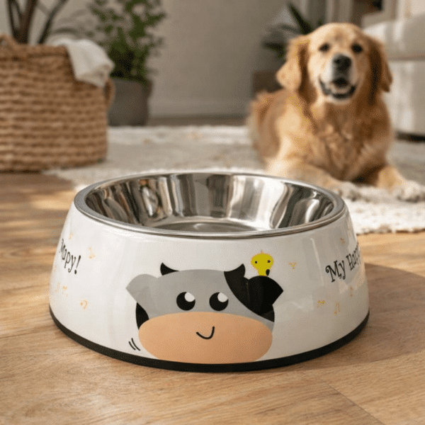 Gamelle Chien : Inox motif vache