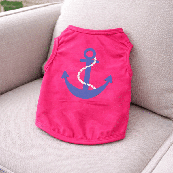 Tee shirt chihuahua ancre fushia