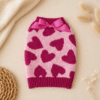 Pull avec coeur rose pour petit chien