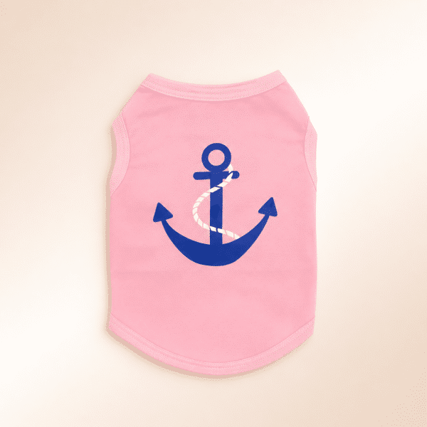 Tee shirt chihuahua ancre rose et violet