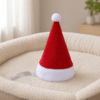 Chapeau de noël ponpon blanc chien