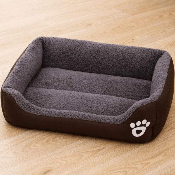 Panier relaxant pour petit chien marron et gris