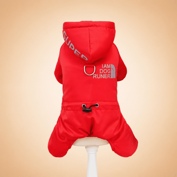 Doudoune épaisse rouge chihuahua