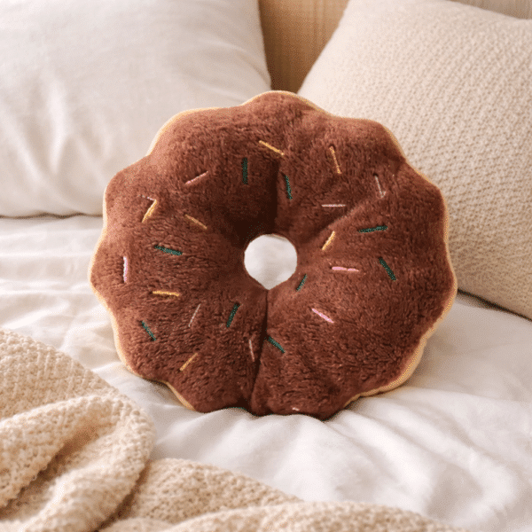 Peluche donut marron pour chien