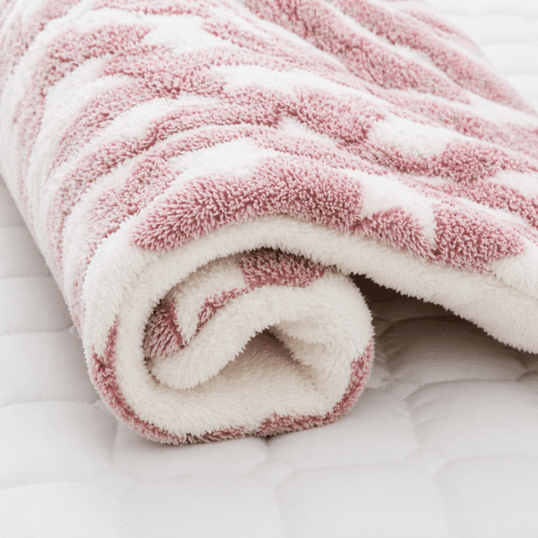 Tapis de couchage pour chien étoile rose