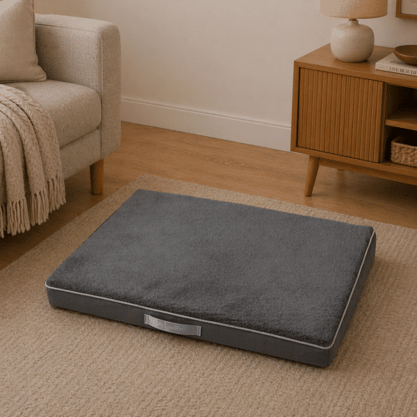 Coussin déhoussable pour chien gris