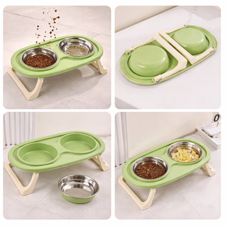 Bol pour animaux double et pliable