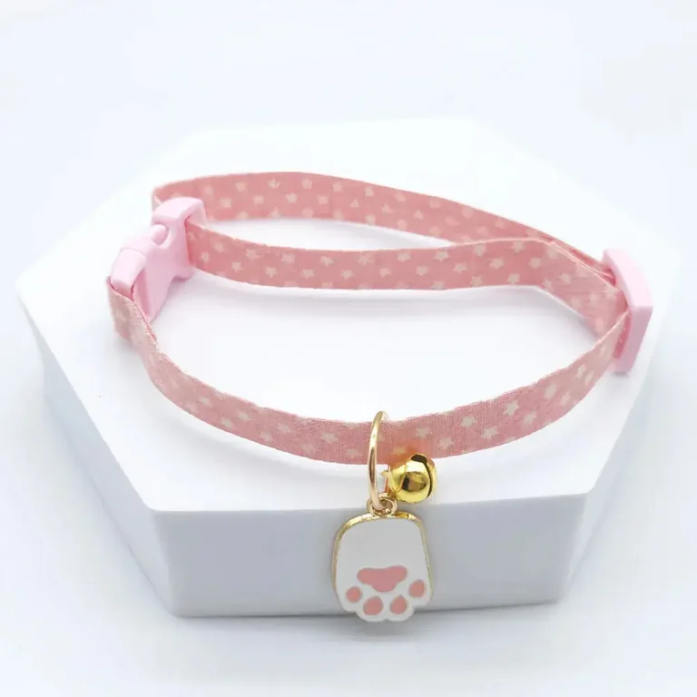 Collier chihuahua patte rose