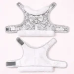 Harnais et laisse sequins argent petit chien ouvert