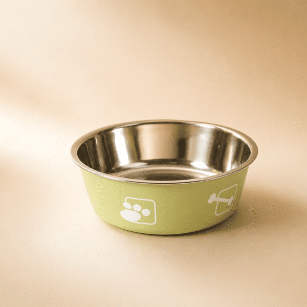 Gamelle inox motif os vert