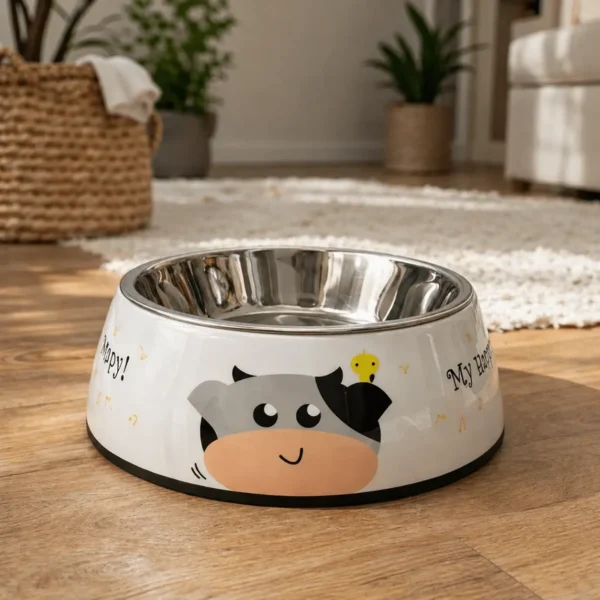 Gamelle Chien : Inox motif vache