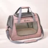 Sac de transport rose respirant petit chien