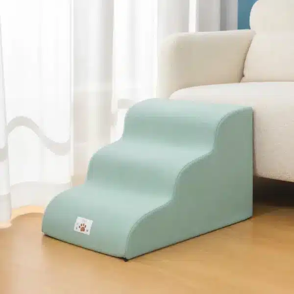 Escalier pour petit chien bleu