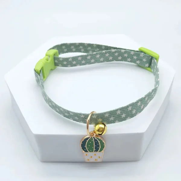 Collier chihuahua cactus vert