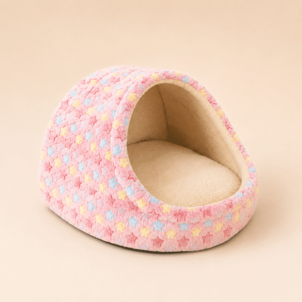 Panier étoile rose cosy petit chien