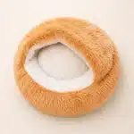 Panier igloo camel et blanc chien