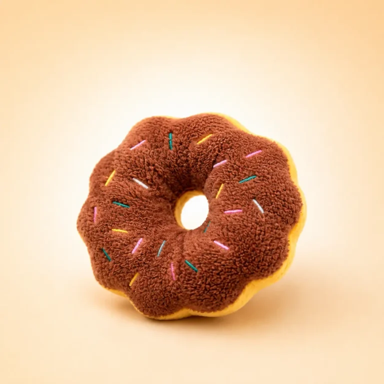 Peluche donut marron pour chien