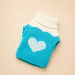 Pull coeur bleu spitz