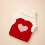 Pull coeur rouge spitz