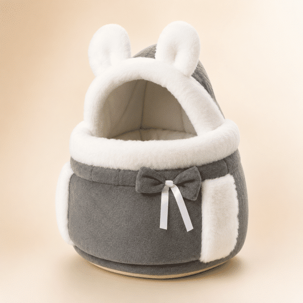 Sac à dos chaud gris petit chien
