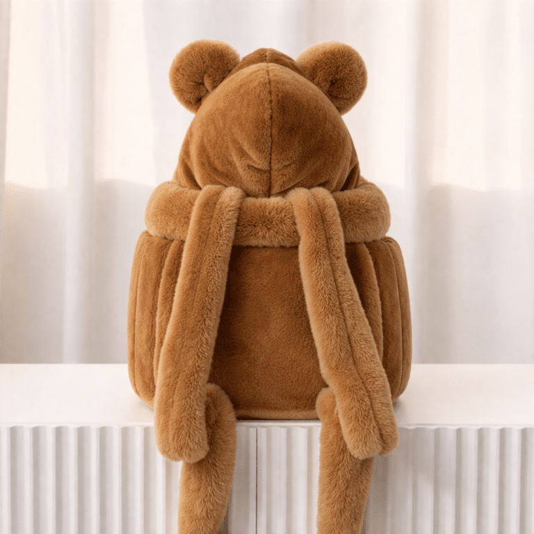 Sac à dos peluche ours chaleureux