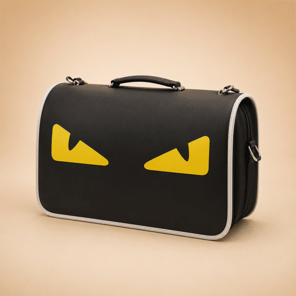 Sac de transport yeux jaune chien