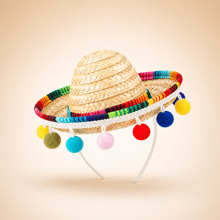 Sombrero mexicain multicouleur pour chien