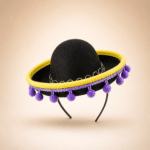 Sombrero violet pour chien