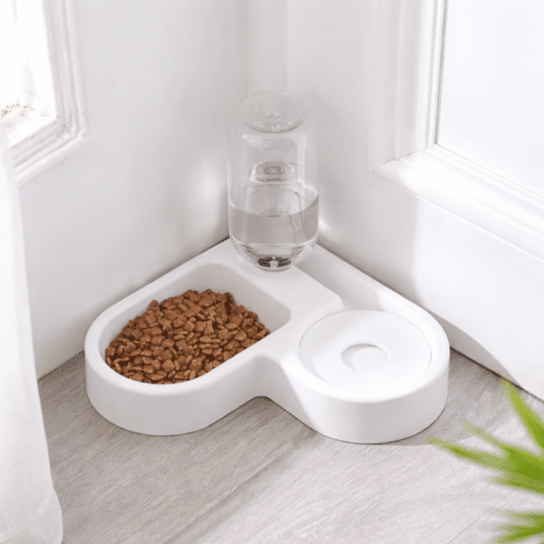 Gamelle d'angle double chien