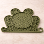 Tapis à lécher en forme de grenouille